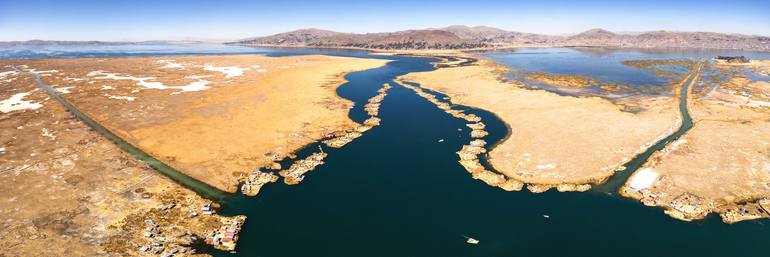 Original Landscape Photography by Matthias Barth | Contemporary Art on Paper | The floating islands on Lake Titicaca