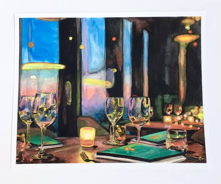 Original Impressionism Food & Drink Painting by Elizabeth Commandeur