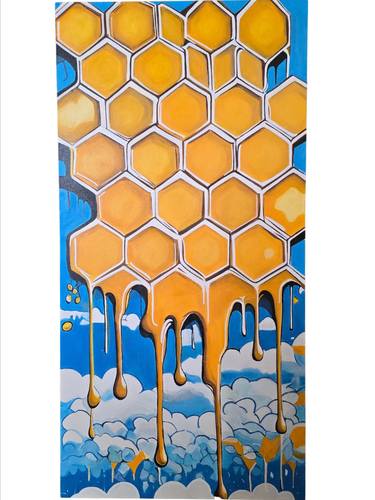 Original Artificial Intelligence Cartoon Paintings by Acza Marroquin