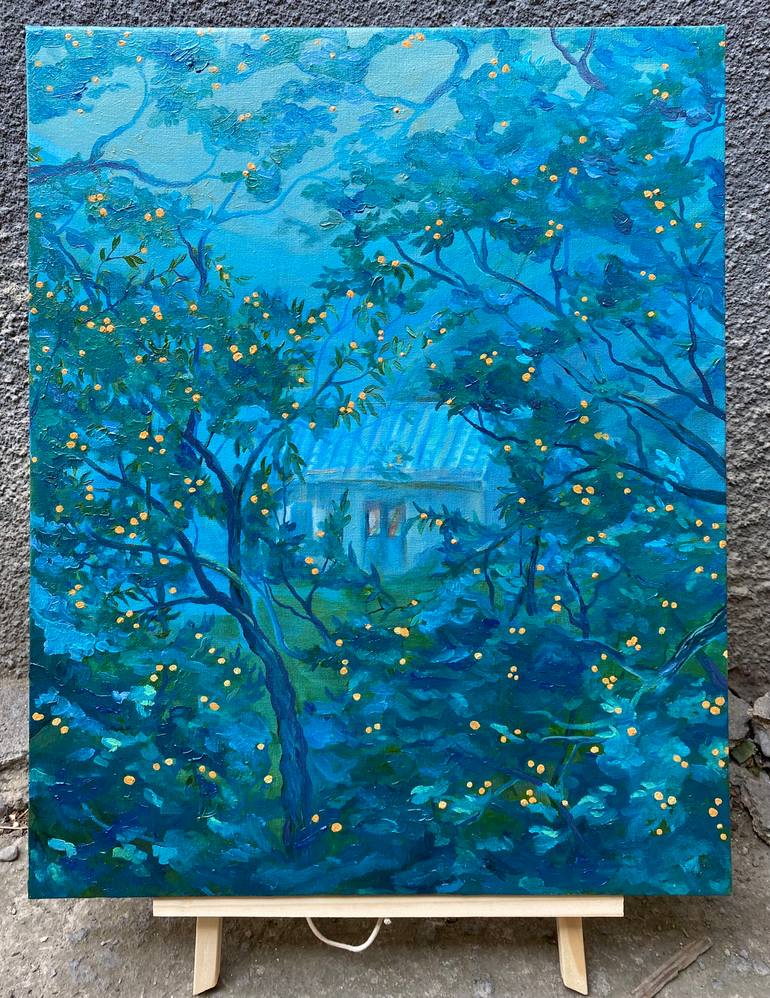 Original Impressionism Landscape Painting by Anastasiia Gorbunova