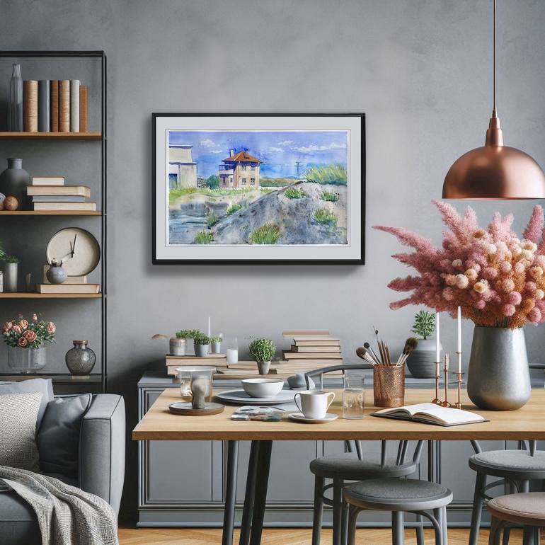 Original Color Field Painting Home Painting by Katerina Morozova