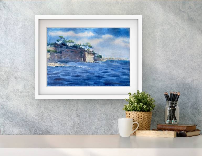 Original Impressionism Seascape Painting by Katerina Morozova