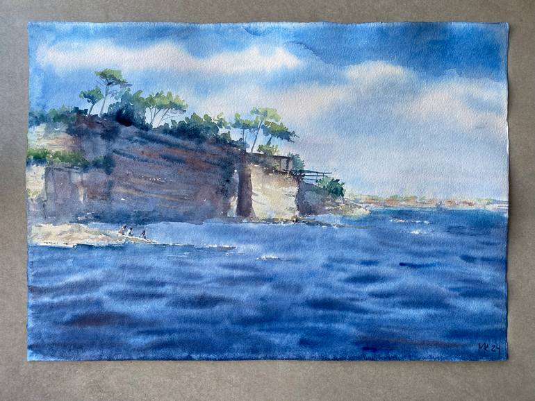 Original Impressionism Seascape Painting by Katerina Morozova