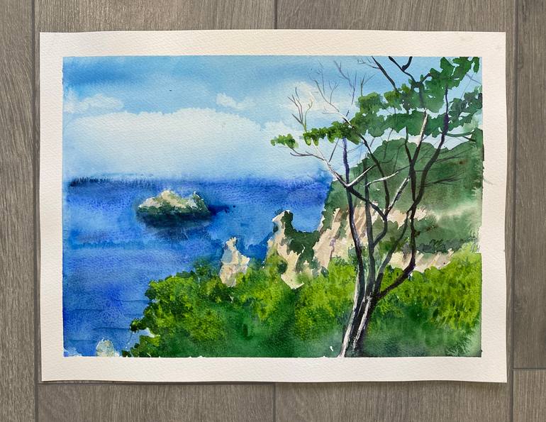 Original Impressionism Seascape Painting by Katerina Morozova