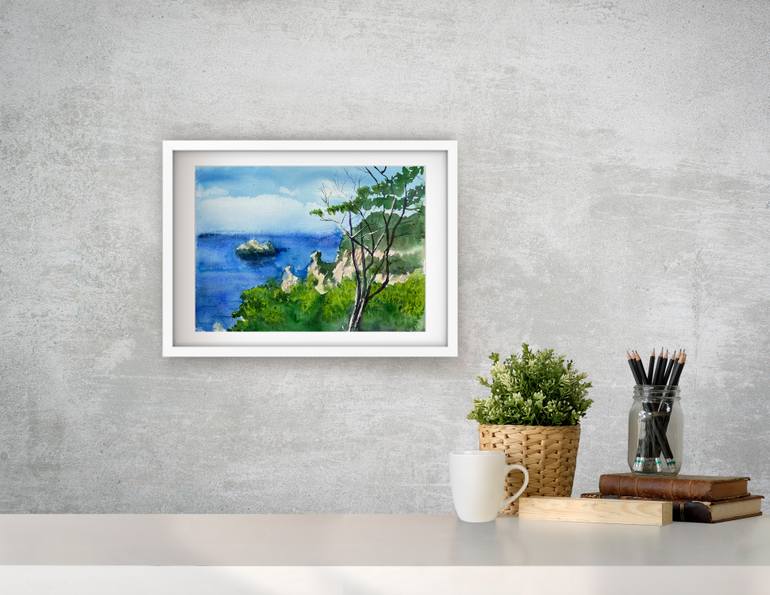 Original Impressionism Seascape Painting by Katerina Morozova