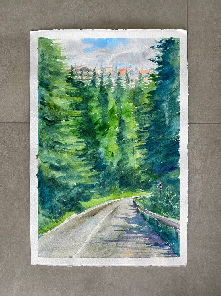Original Color Field Painting Landscape Painting by Katerina Morozova