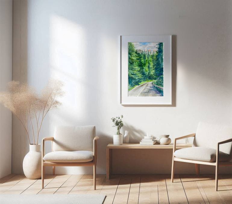 Original Color Field Painting Landscape Painting by Katerina Morozova