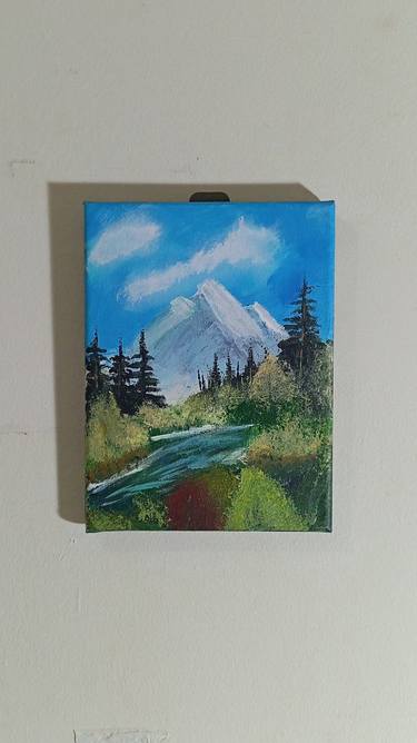 Original Color Field Painting Landscape Painting by Khodyatullo Mirzaev