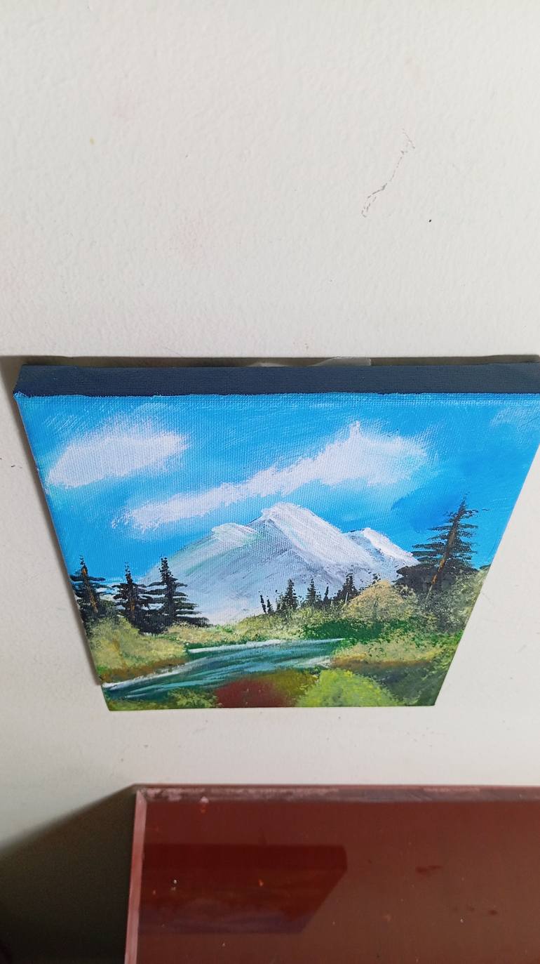 Original Color Field Painting Landscape Painting by Khodyatullo Mirzaev