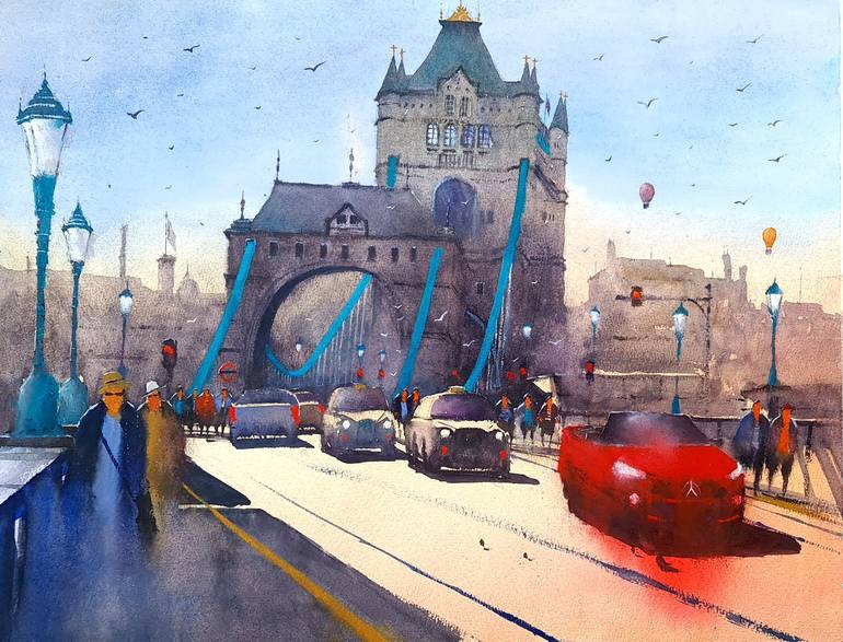 Original Illustration Architecture Paintings by Ashwani Verma