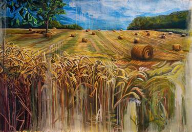 Original Impressionism Rural Life Mixed Media by River Davis