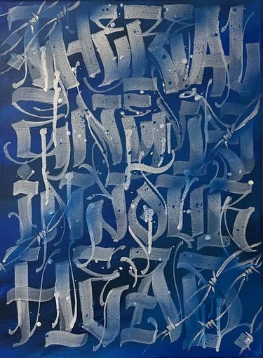 Original Art Deco Calligraphy Drawings by Vasyl Cherepynets