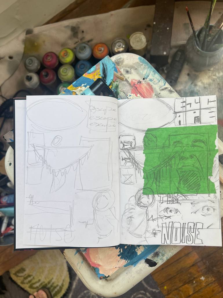 Original Pop Art Abstract Painting by Aidan Thomson