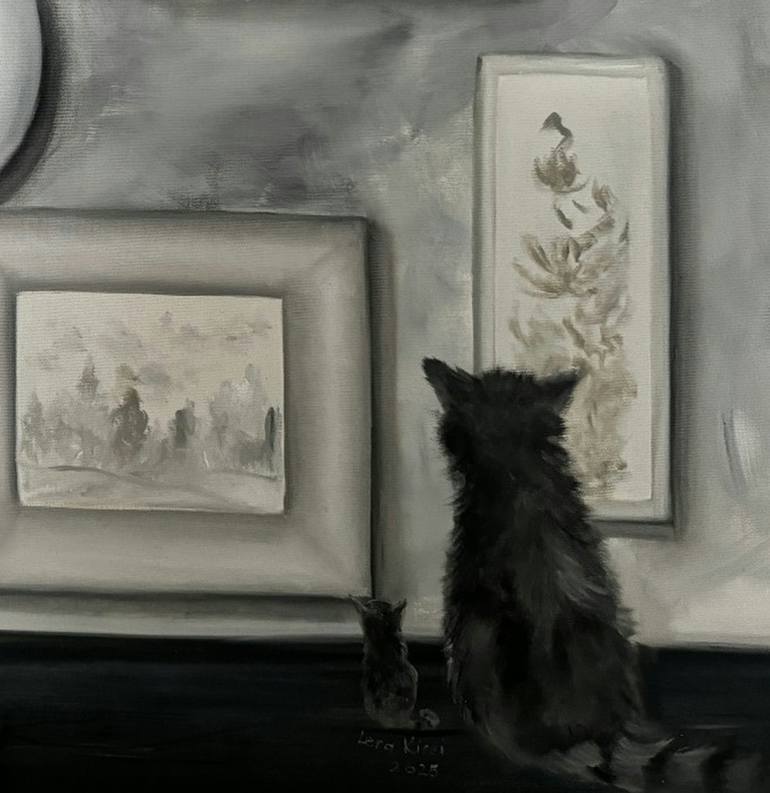 Original Black & White Animal Painting by Lera Kirci