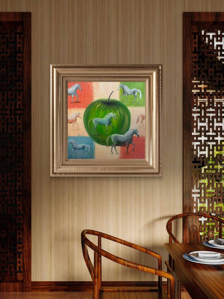 Original Abstract Expressionism Fantasy Painting by Lera Kirci