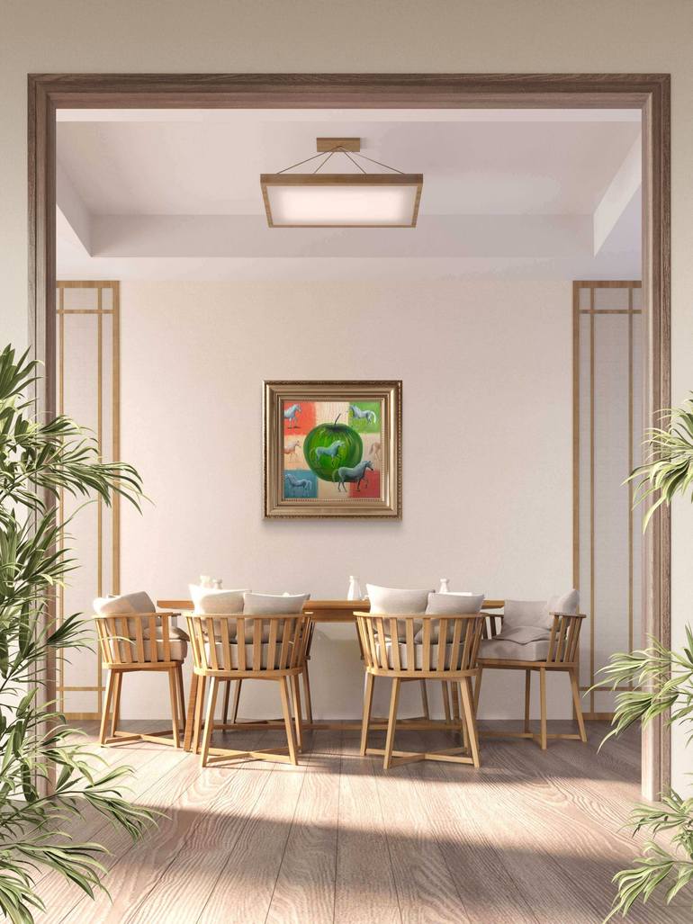 Original Abstract Expressionism Fantasy Painting by Lera Kirci