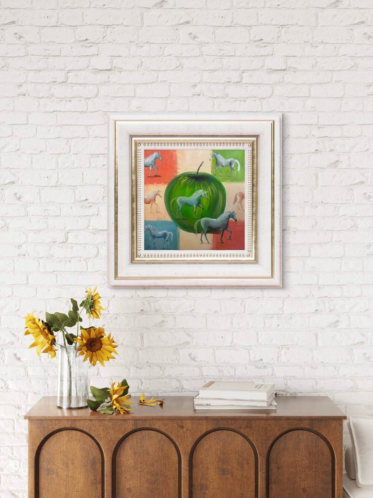 Original Abstract Expressionism Fantasy Painting by Lera Kirci