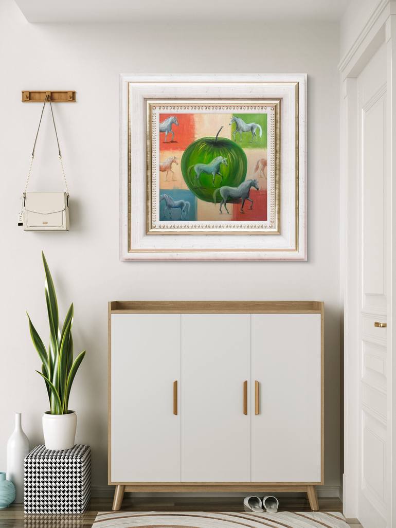 Original Abstract Expressionism Fantasy Painting by Lera Kirci