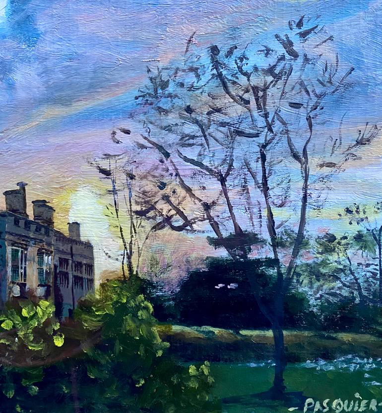 Original Impressionism Architecture Painting by Charles Pasquier