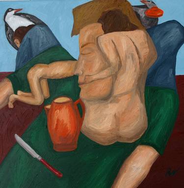 Print of Realism Nude Paintings by Ronis Varlaam