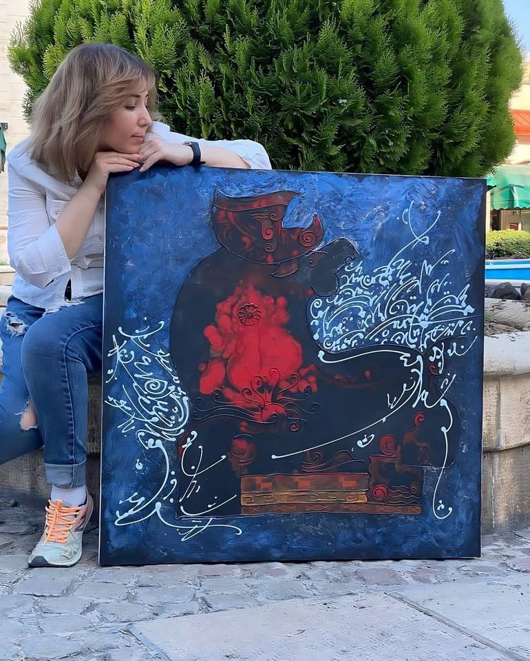 Original Symbolism Animal Painting by Sara Alizadeh