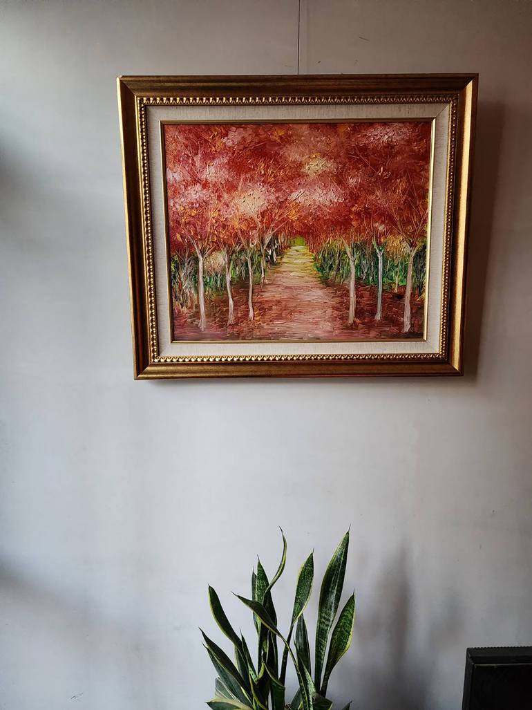 Original Abstract Expressionism Landscape Painting by Wu Haw Jue