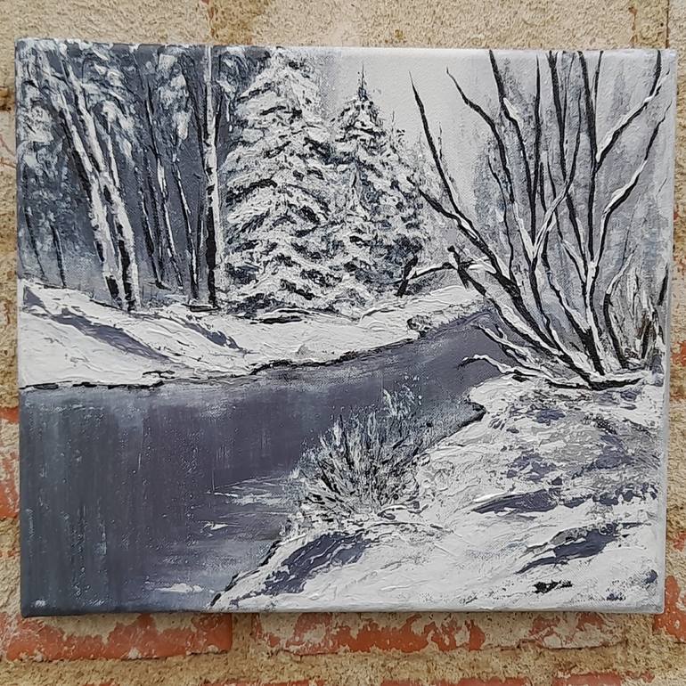 Original Generative Landscape Painting by Liudmyla Parhamin