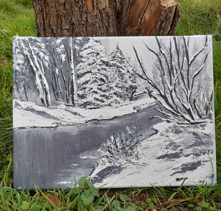 Original Generative Landscape Painting by Liudmyla Parhamin