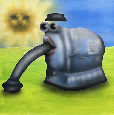 Original Conceptual Cartoon Paintings by Gabriela Genčúrová