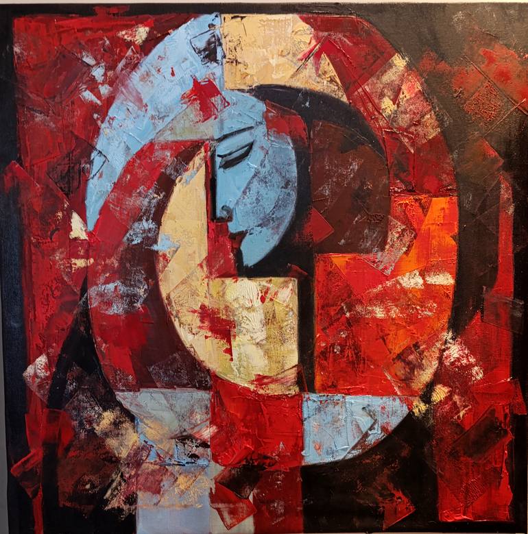 Original Abstract Expressionism Abstract Painting by Jamila Asadova