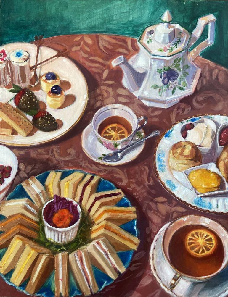 Original Contemporary Still Life Paintings by Rosanna Cardenas