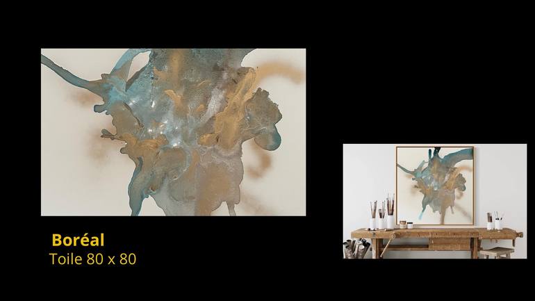 Original Abstract Painting by Laurence Thomas-Thiebau