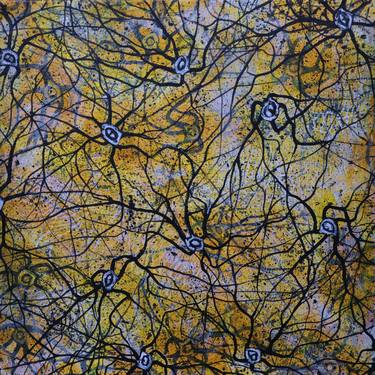 Original Abstract Expressionism Science/Technology Paintings by Dana Oppenberg