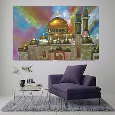Original Art Deco Religion Paintings by Am Calligraphy 