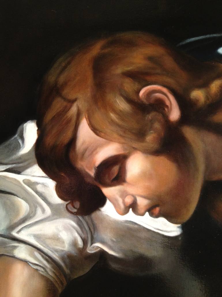 Original Realism Erotic Painting by Old Masters  Tizzano