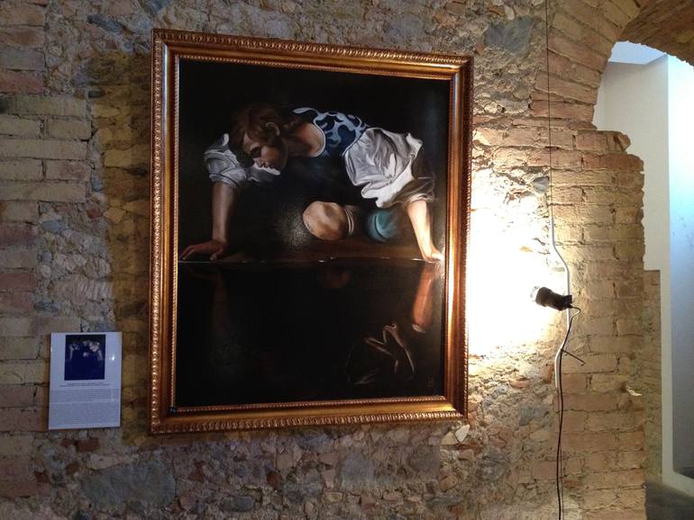 Original Realism Erotic Painting by Old Masters  Tizzano