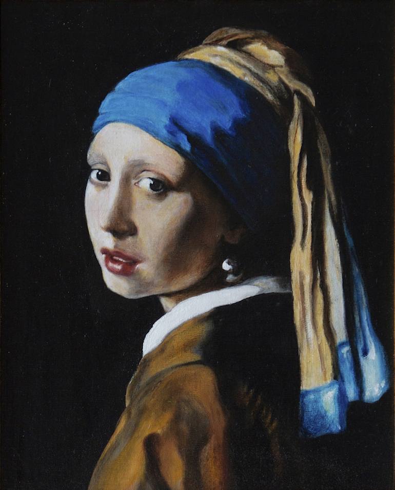 Girl with a hot sale pearl earring painting value