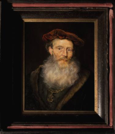 bearded man with a velvet hat Painting 