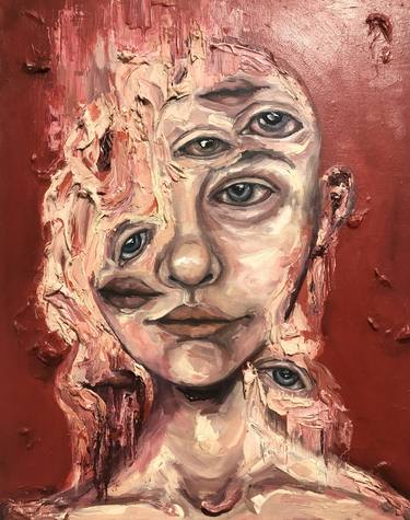 Original Abstract Expressionism People Paintings by Xiao Xue