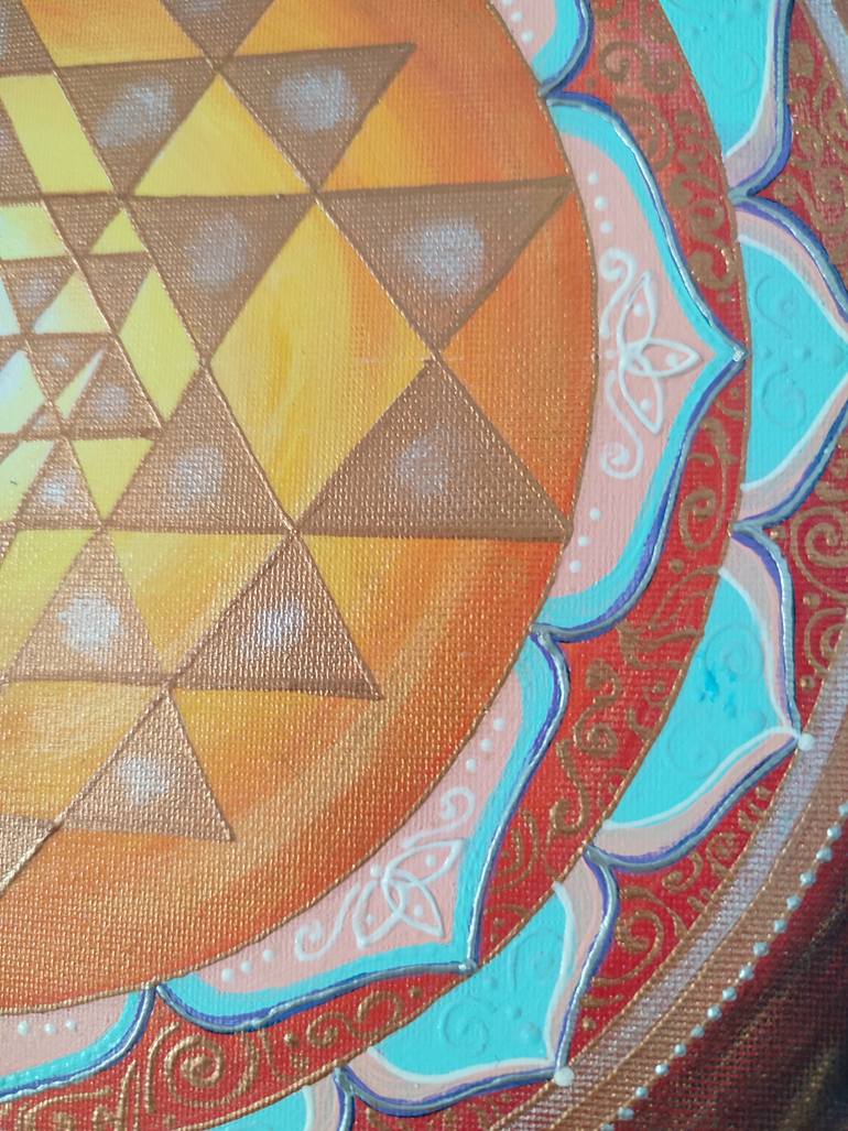 Original Symbolism Geometric Painting by Svitlana Dakhan