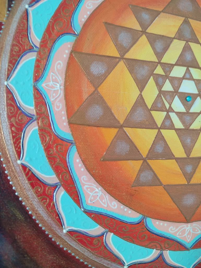 Original Symbolism Geometric Painting by Svitlana Dakhan
