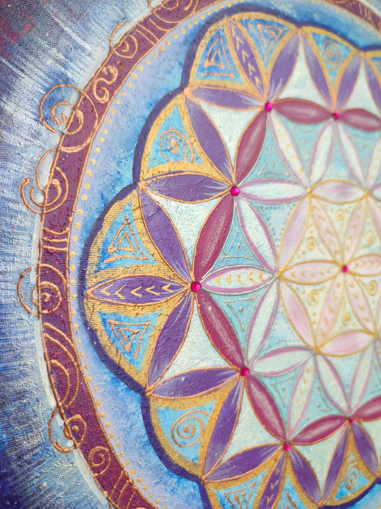 Original Symbolism Geometric Painting by Svitlana Dakhan