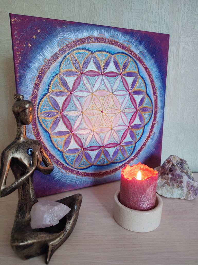 Original Symbolism Geometric Painting by Svitlana Dakhan