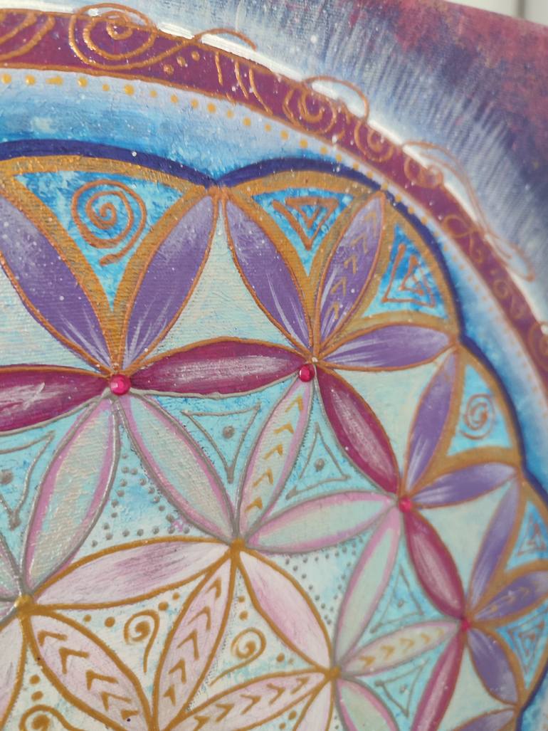 Original Symbolism Geometric Painting by Svitlana Dakhan
