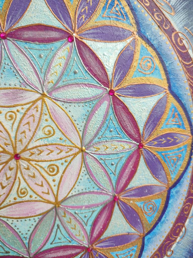 Original Symbolism Geometric Painting by Svitlana Dakhan