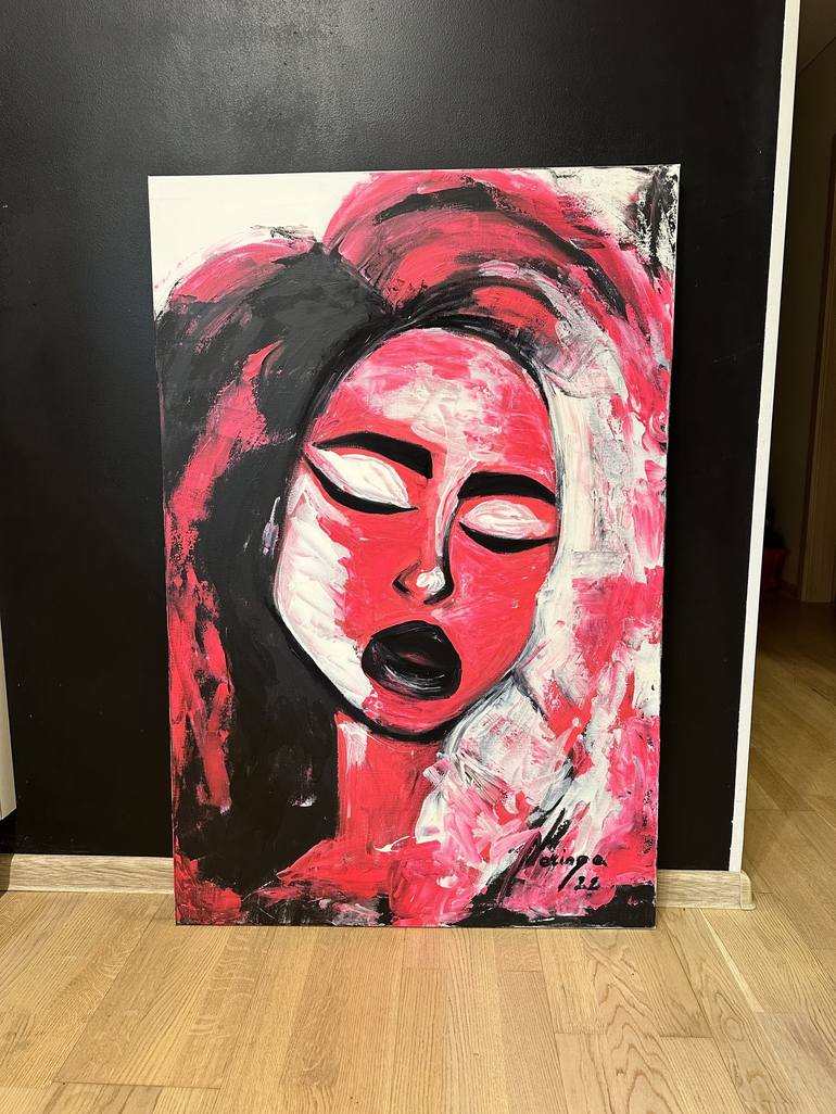Original Modernism Women Paintings by Neringa Bagdonaviciene