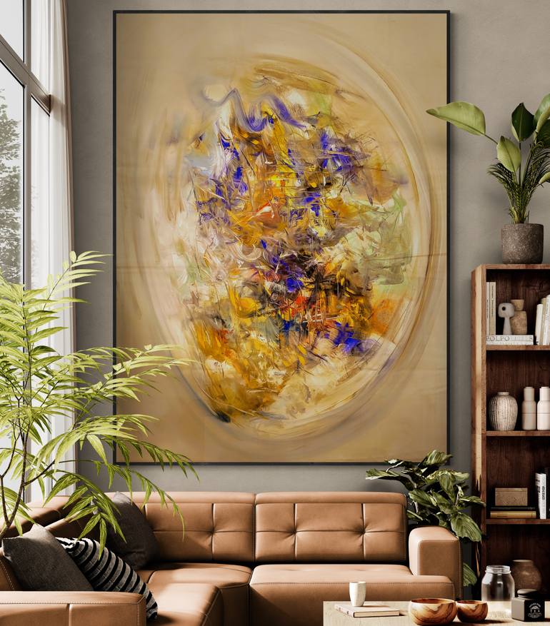 Original Abstract Expressionism Abstract Painting by Mohammad Rizwan