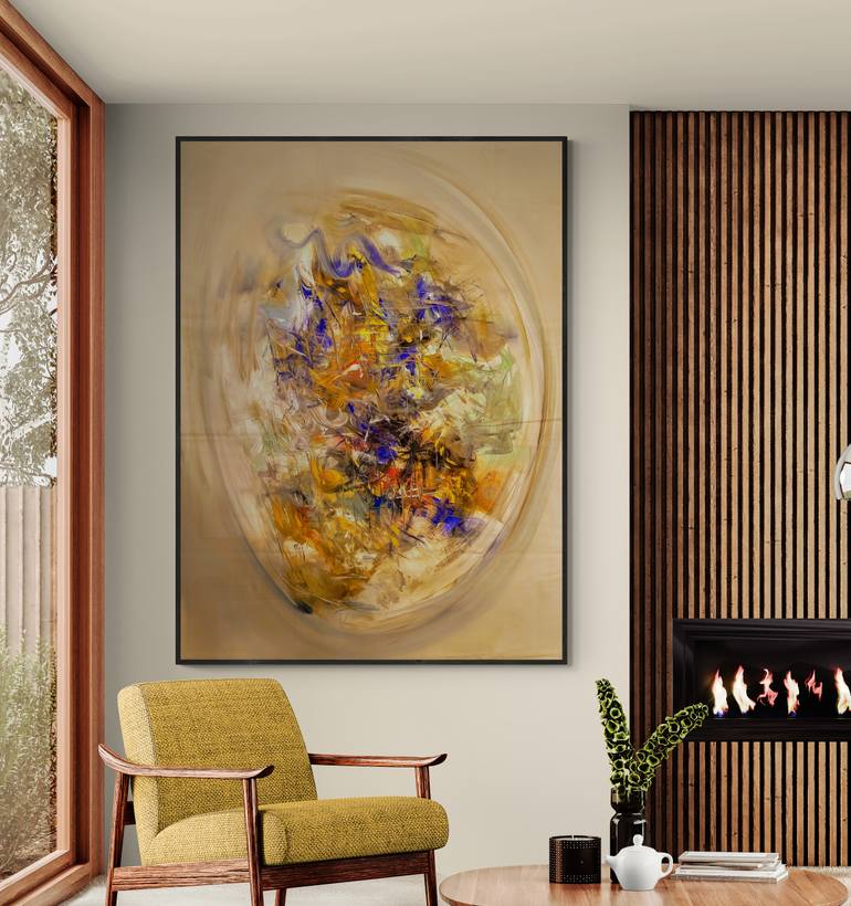 Original Abstract Expressionism Abstract Painting by Mohammad Rizwan