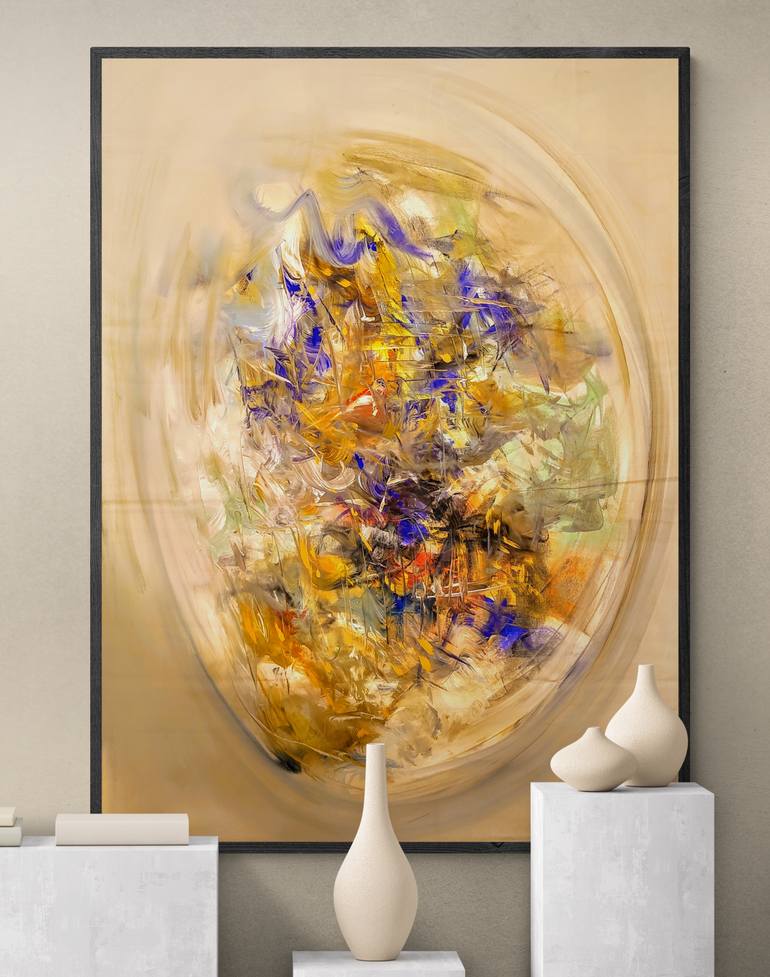 Original Abstract Expressionism Abstract Painting by Mohammad Rizwan