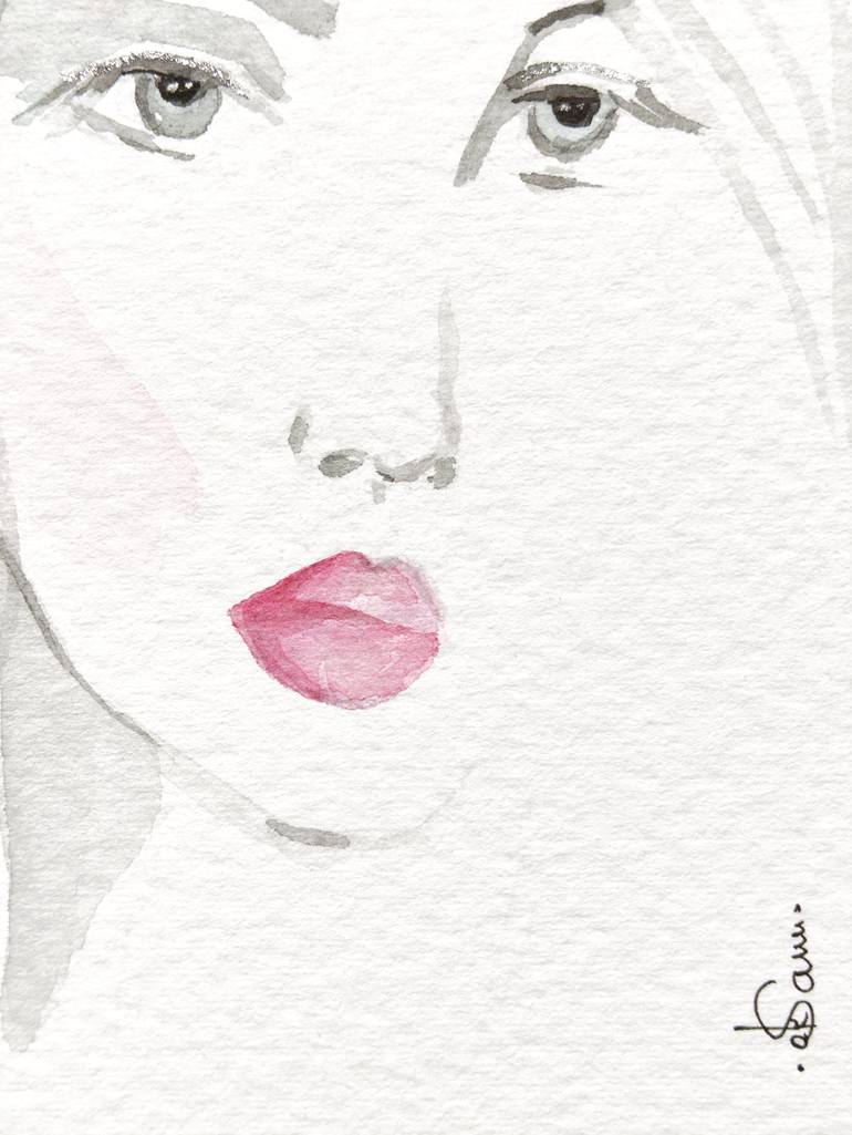 Original Minimalism People Painting by Oksana Buravtseva